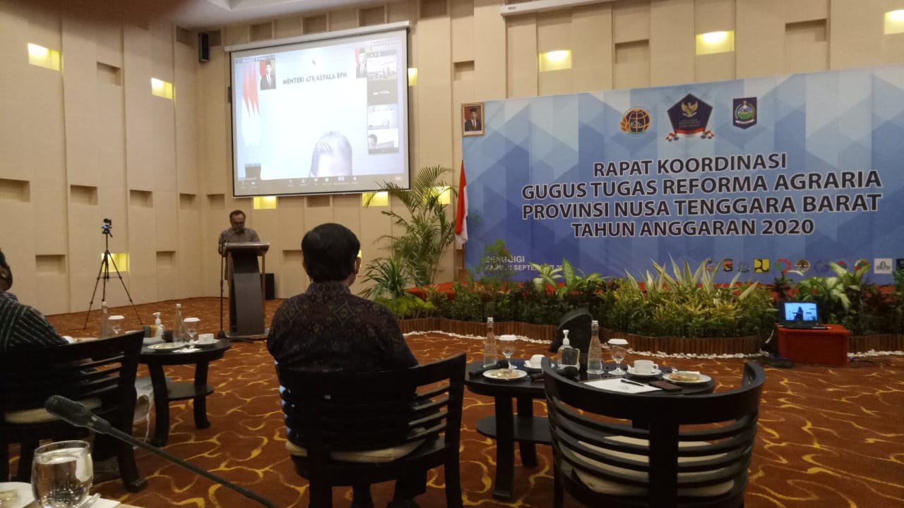 Rapat Koordinasi Gugus Tugas Reforma Agraria Provinsi Nusa Tenggara Barat Tahun Anggaran 2020