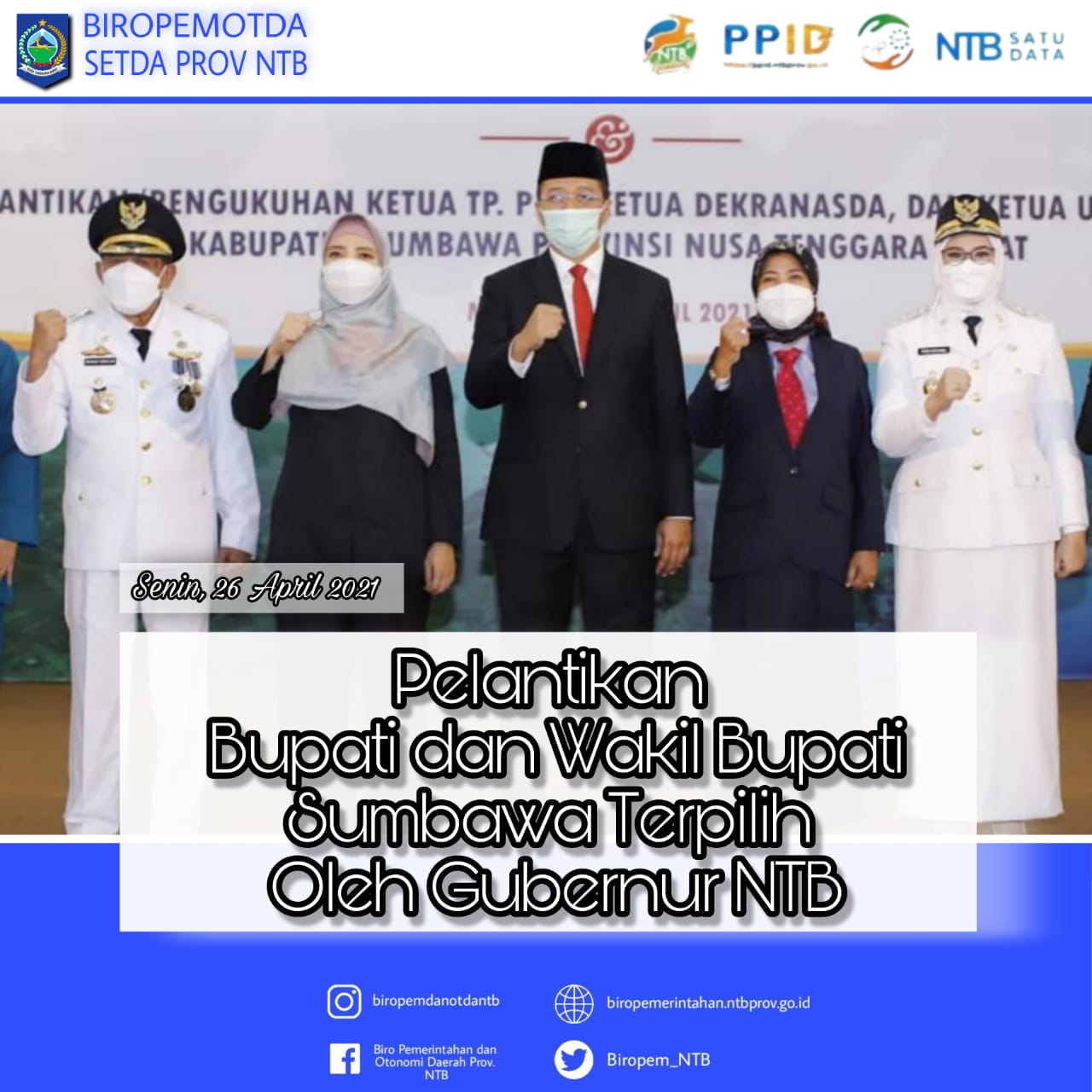 Pelantikan Bupati dan Wakil Bupati Sumbawa