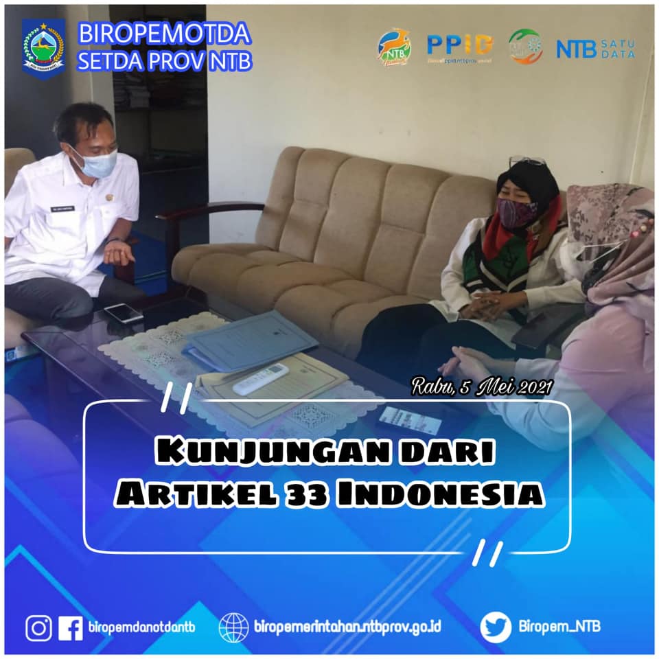 Article 33 Indonesia mengunjungi Biro Pemerintahan dan Otda Setda Prov. NTB