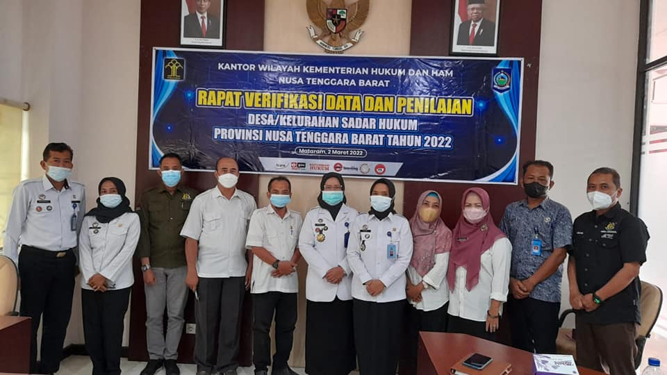 Verifikasi Data dan Penilaian Desa/Kelurahan Sadar Hukum Provinsi NTB Tahun 2022