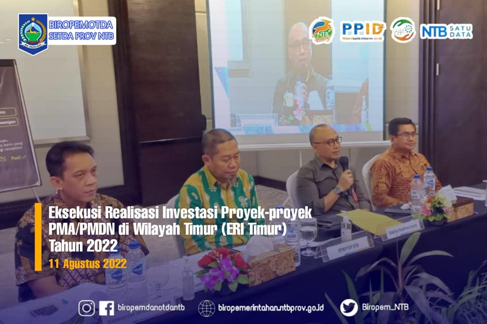 Eksekusi Realisasi Investasi Proyek-Proyek PMA/PMDN di Wilayah Timur (ERI Timur) Tahun 2022