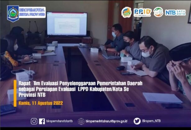 Rapat Tim Evaluasi Penyelenggaraan Pemerintah Daerah Sebagai Persiapan Evaluasi LPPD Kabupaten/Kota Se- NTB