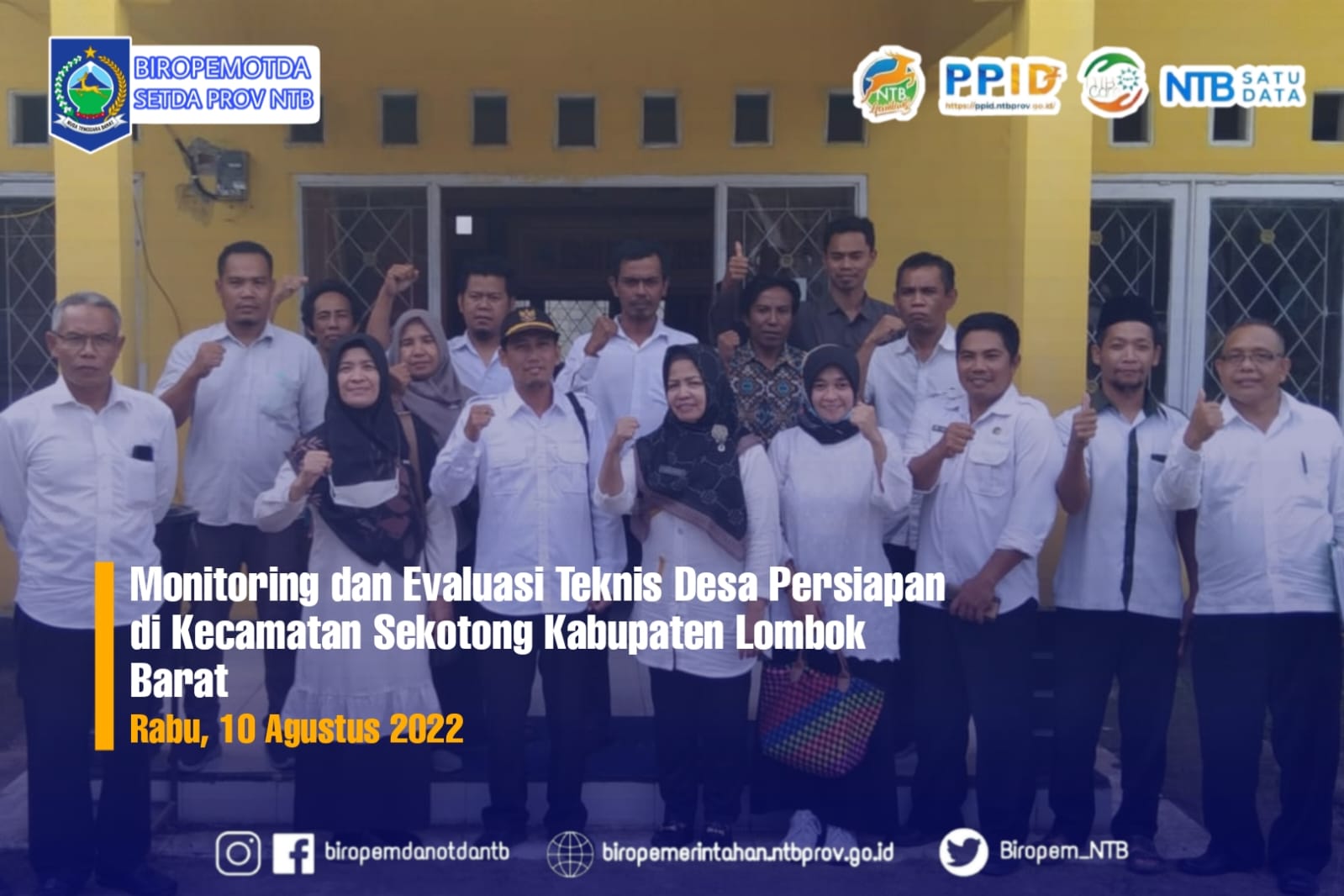 Monitoring dan Evaluasi Teknis Desa Persiapan di Kecamatan Sekotong Kabupaten Lombok Barat