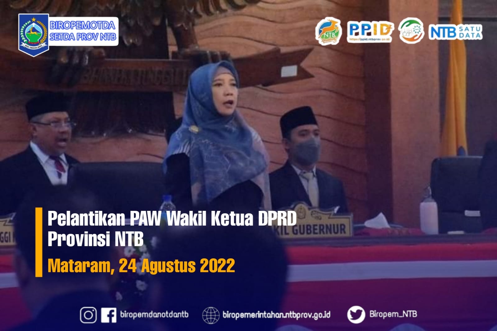 Pelantikan Pengganti Antar Waktu Wakil Ketua DPRD Provinsi NTB