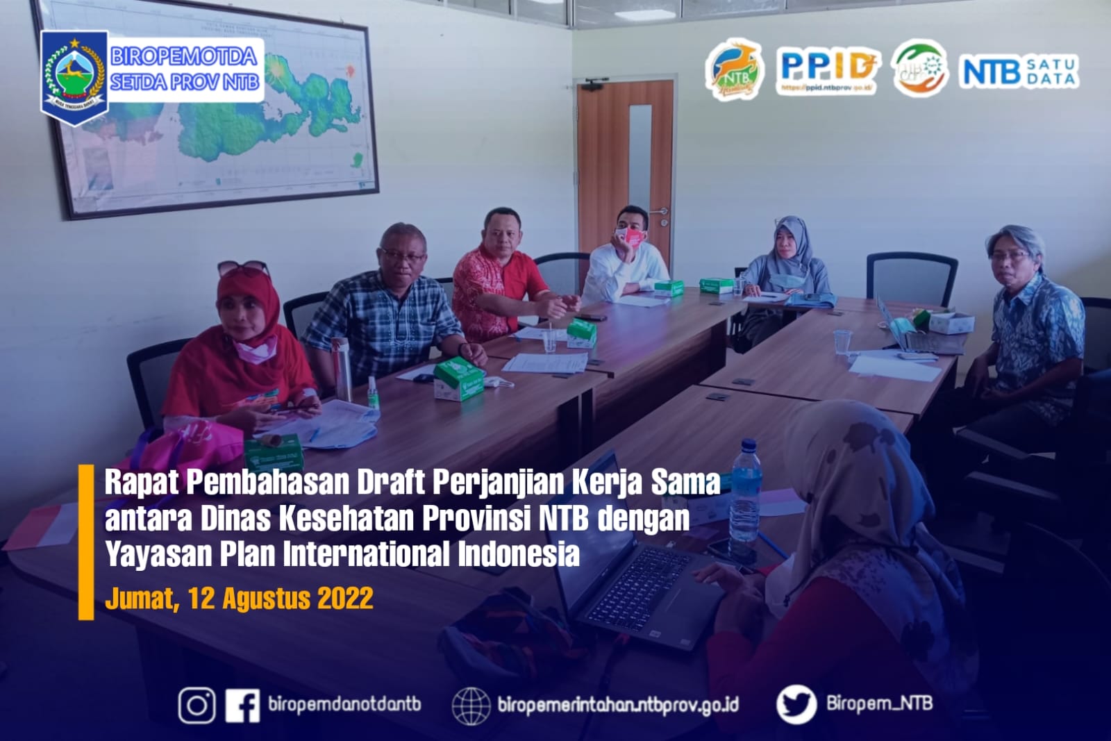 Rapat Pembahasan Draft Perjanjian Kerja Sama Antara Dinas Kesehatan Provinsi NTB dengan Yayasan Plan International Indonesia