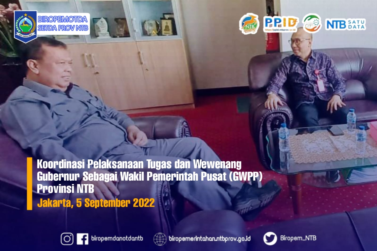 Koordinasi Pelaksanaan tugas dan wewenang Gubernur NTB sebagai wakil pemerintah pusat (GWPP)