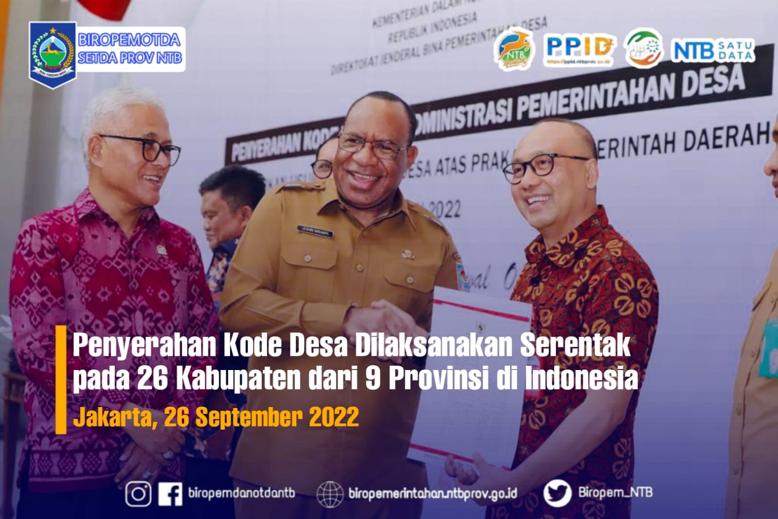 Tuntas!! Kode Desa Definitif diserahkan