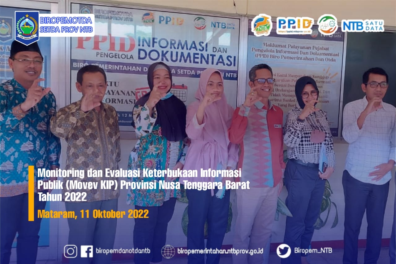 Visitasi Lapangan Komisi Informasi Provinsi NTB ke Biro Pemerintahan dan Otda