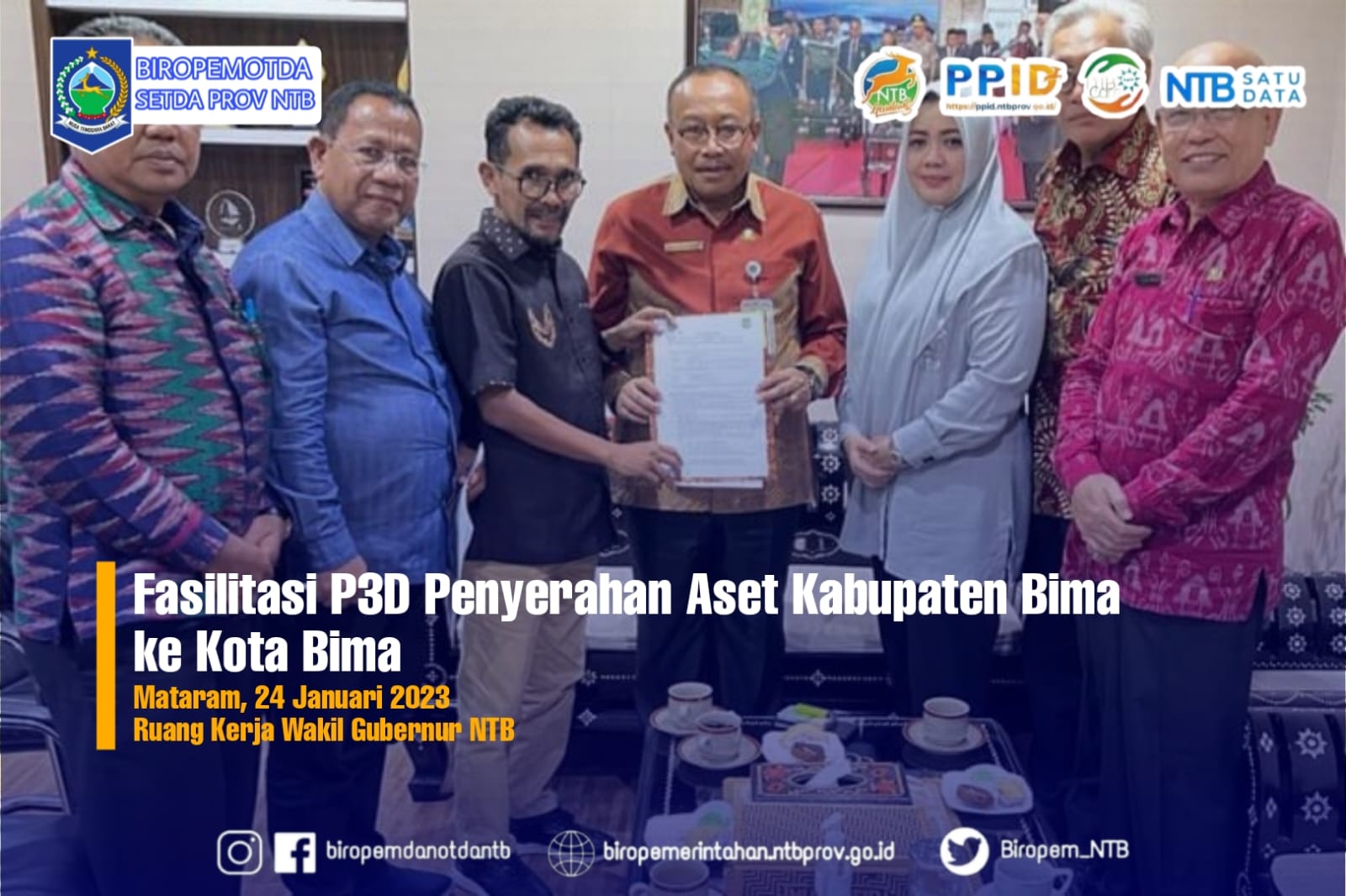 Fasilitasi Penyerahan Aset Kabupaten Bima ke Kota Bima
